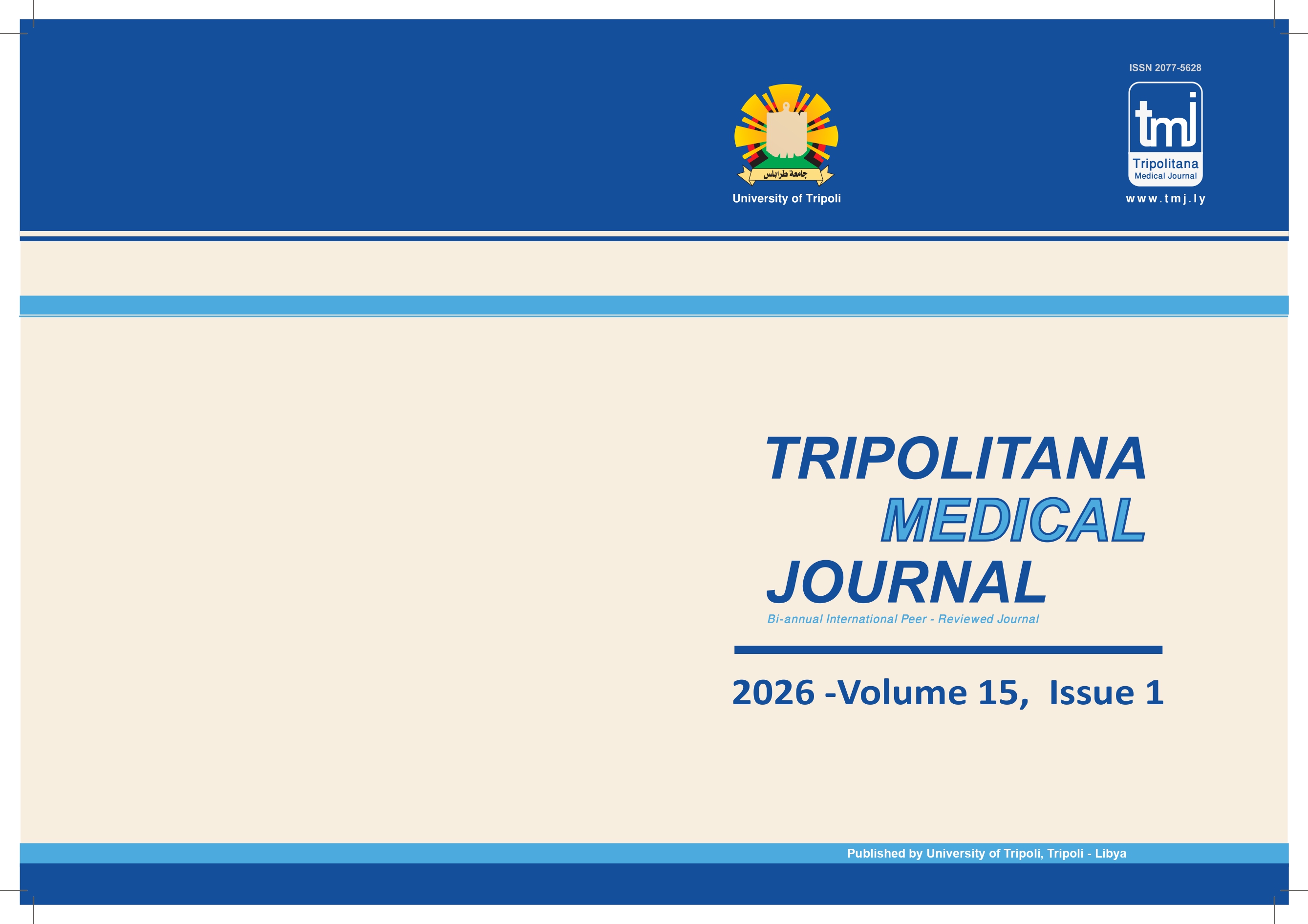 					معاينة مجلد 1 عدد 15 (2026): Tripolitana Medical Journal ; 2026, Vol. 15, No. 1
				